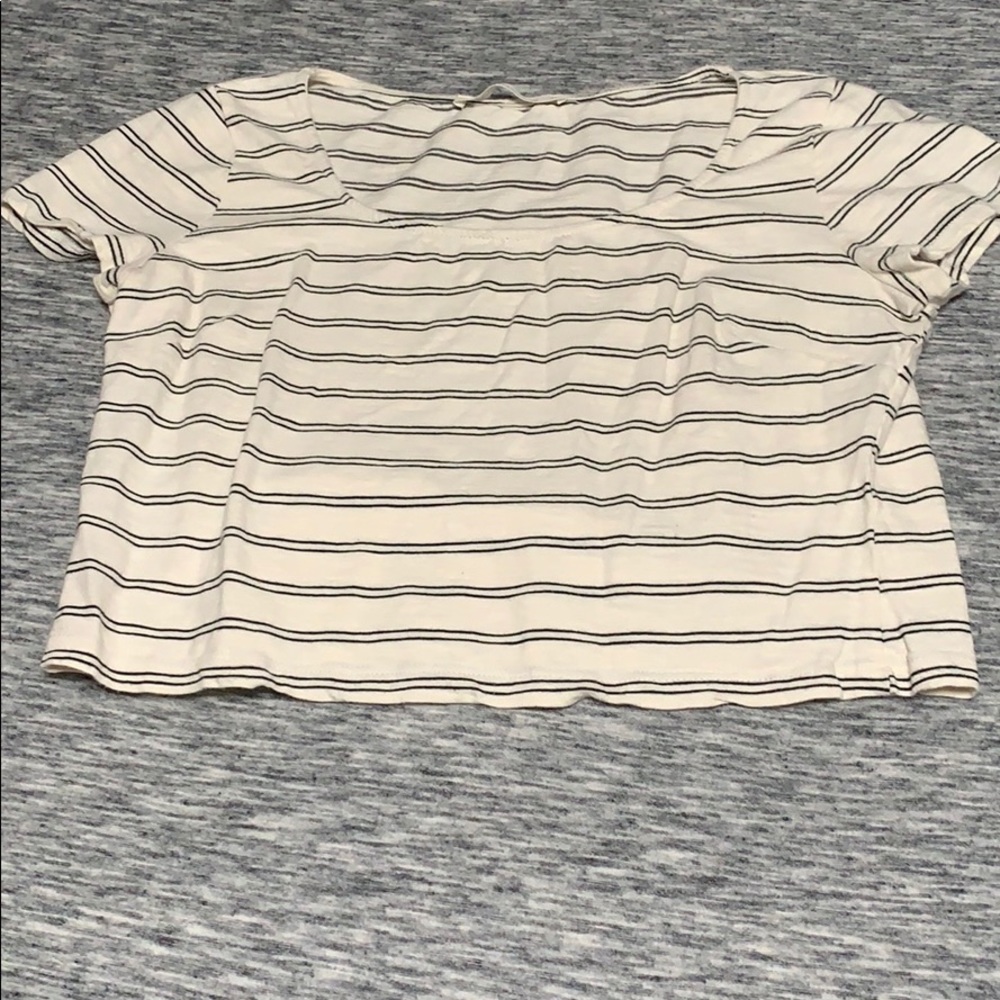 black and white crop top